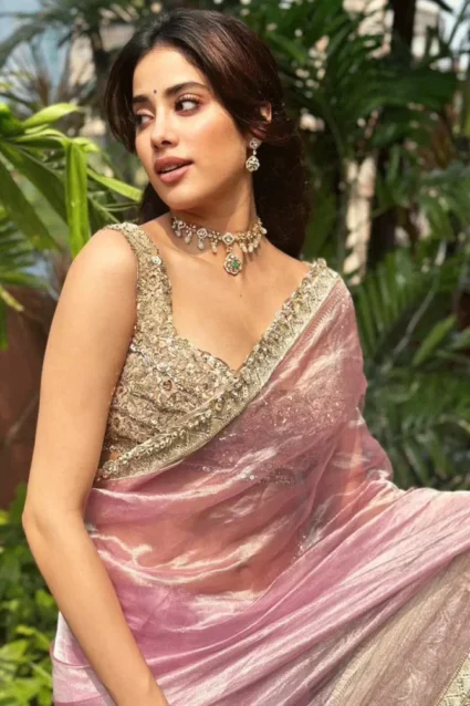 Janhvi Kapoor Saree Look For Cocktail Party