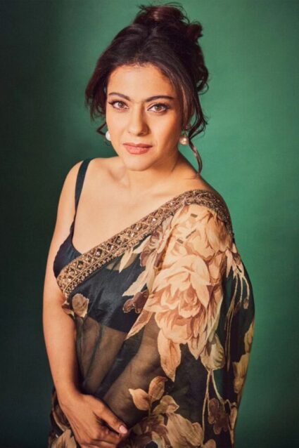 Kajol Devgan Floral Print Organza Silk Saree