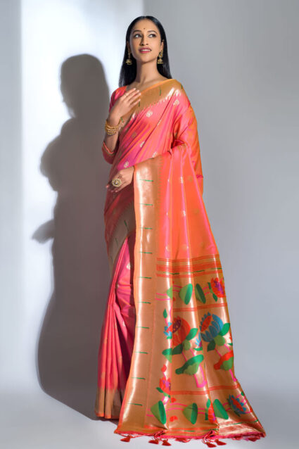 Traditional Marathi Wedding Paithani Saree For Women