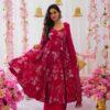 Image of Hanami Dream Floral suit set  Suit Set displayed with matching accessories and styling for ethnic wear collection.