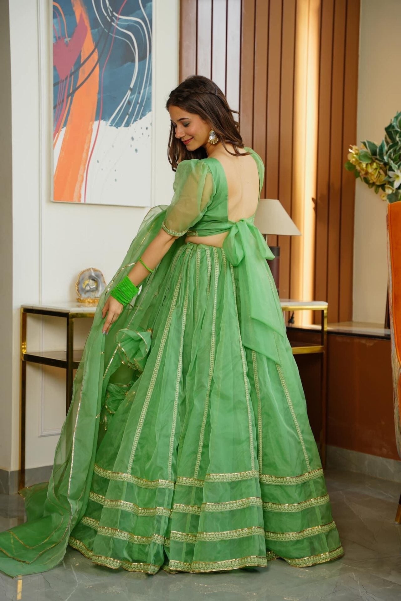 green nooraniyat organza lehenga choli set Green Kurta Set green nooraniyat organza lehenga choli set Green Kurta Set