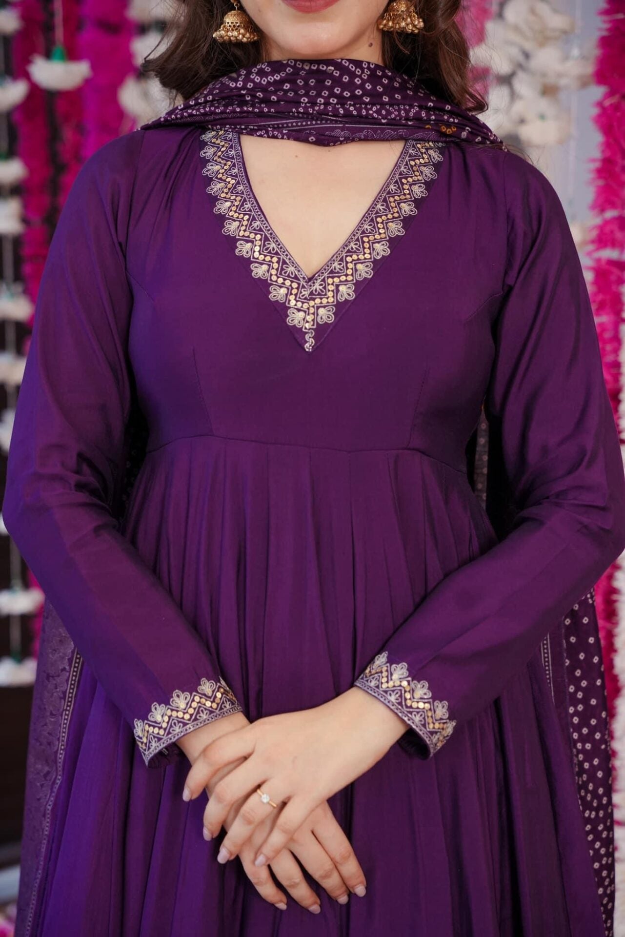 Dreamy purple Muslin suit set Purple Suit Set Dreamy purple Muslin suit set Purple Suit Set
