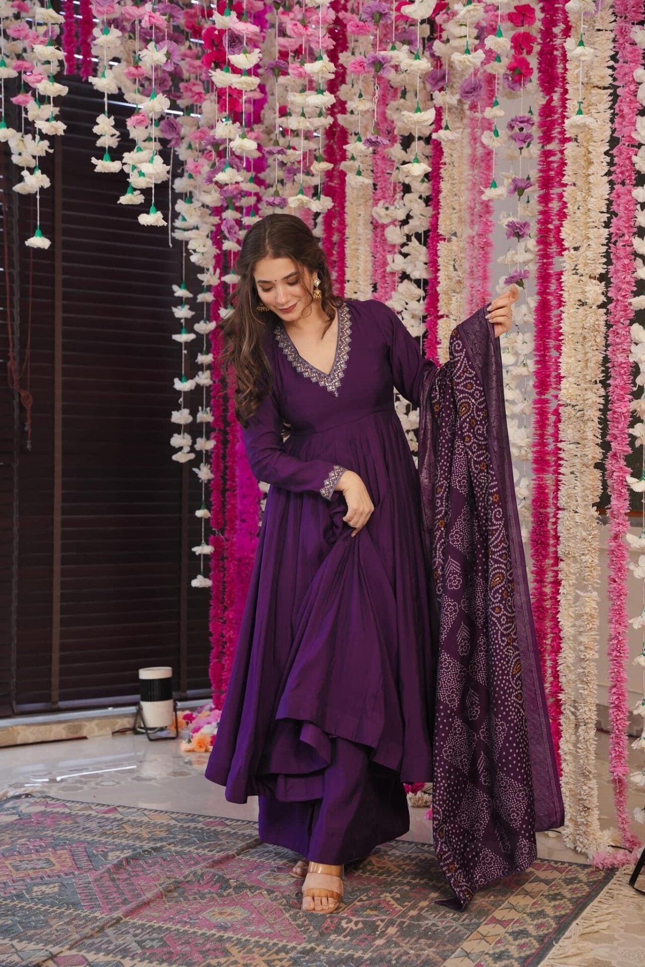 Dreamy purple Muslin suit set Purple Suit Set Dreamy purple Muslin suit set Purple Suit Set