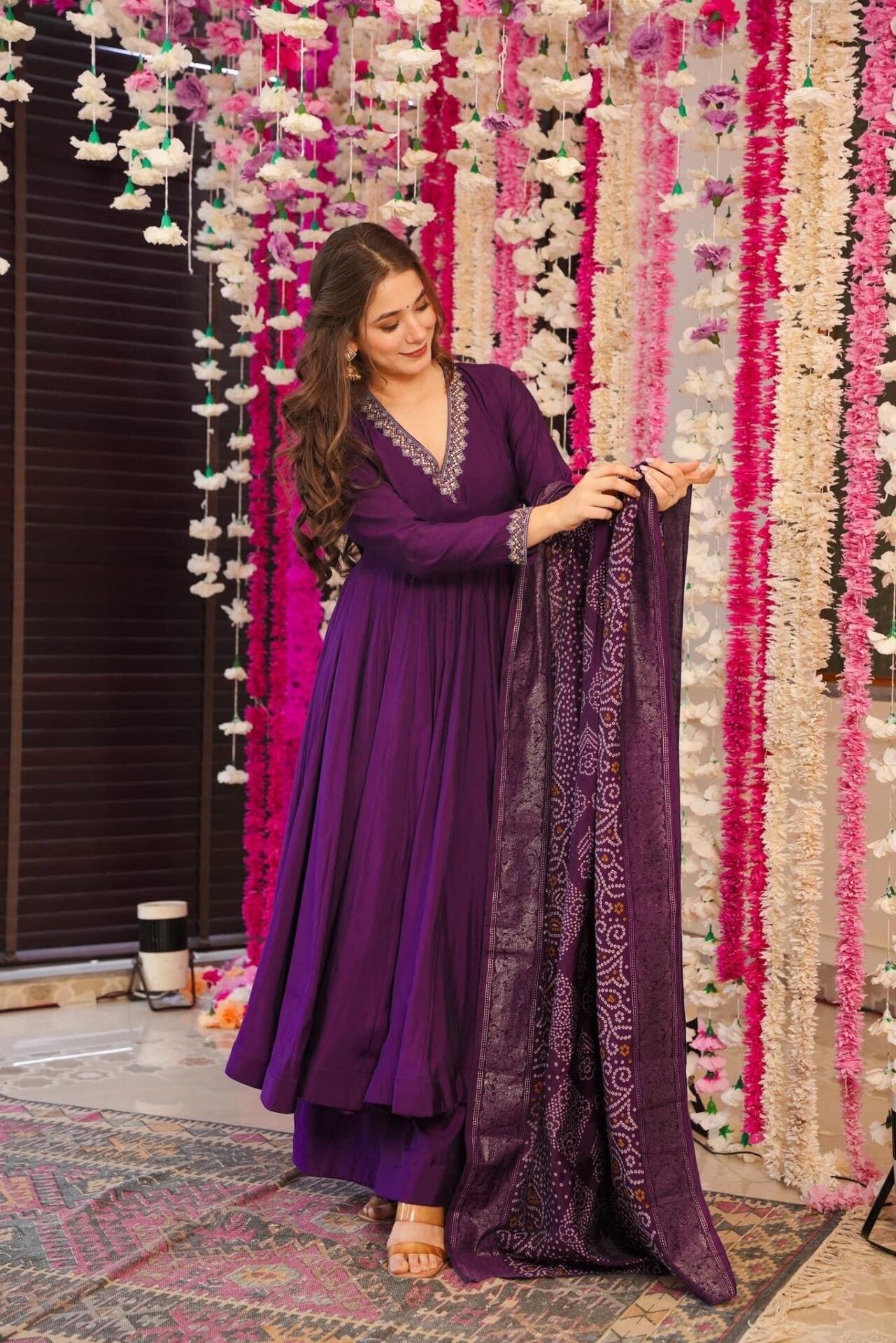 Dreamy purple Muslin suit set Purple Suit Set Dreamy purple Muslin suit set Purple Suit Set