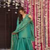 Image of Gulnar green sharara set Green Kurta Set displayed with matching accessories and styling for ethnic wear collection.