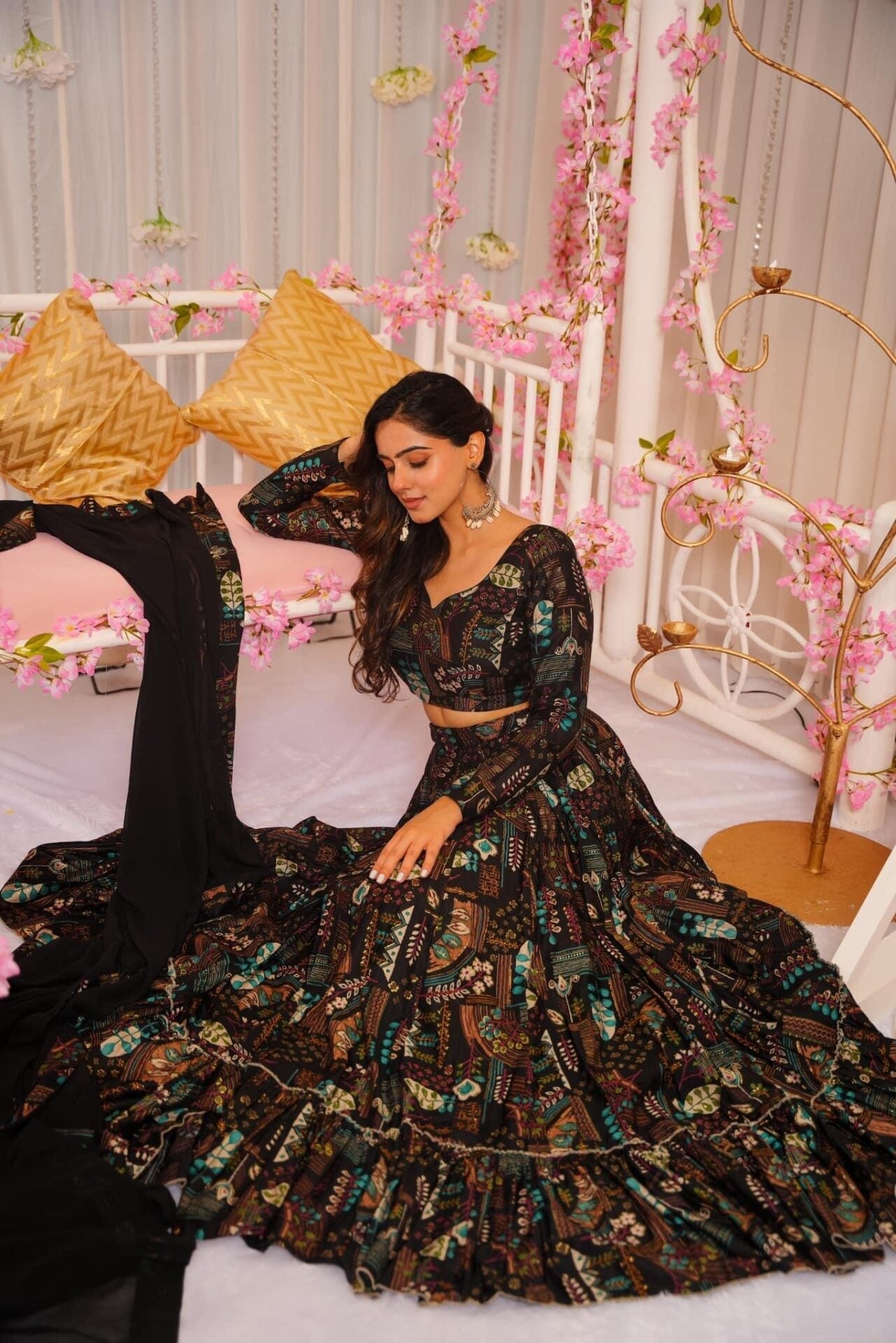 Farisha black lehenga set Black Kurta Set Farisha black lehenga set Black Kurta Set