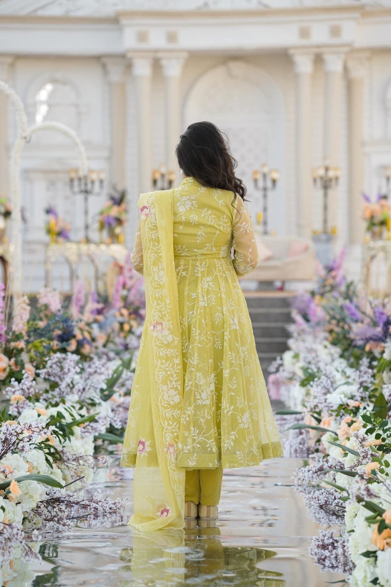 Faded yellow organza suit set Yellow Suit Set Faded yellow organza suit set Yellow Suit Set