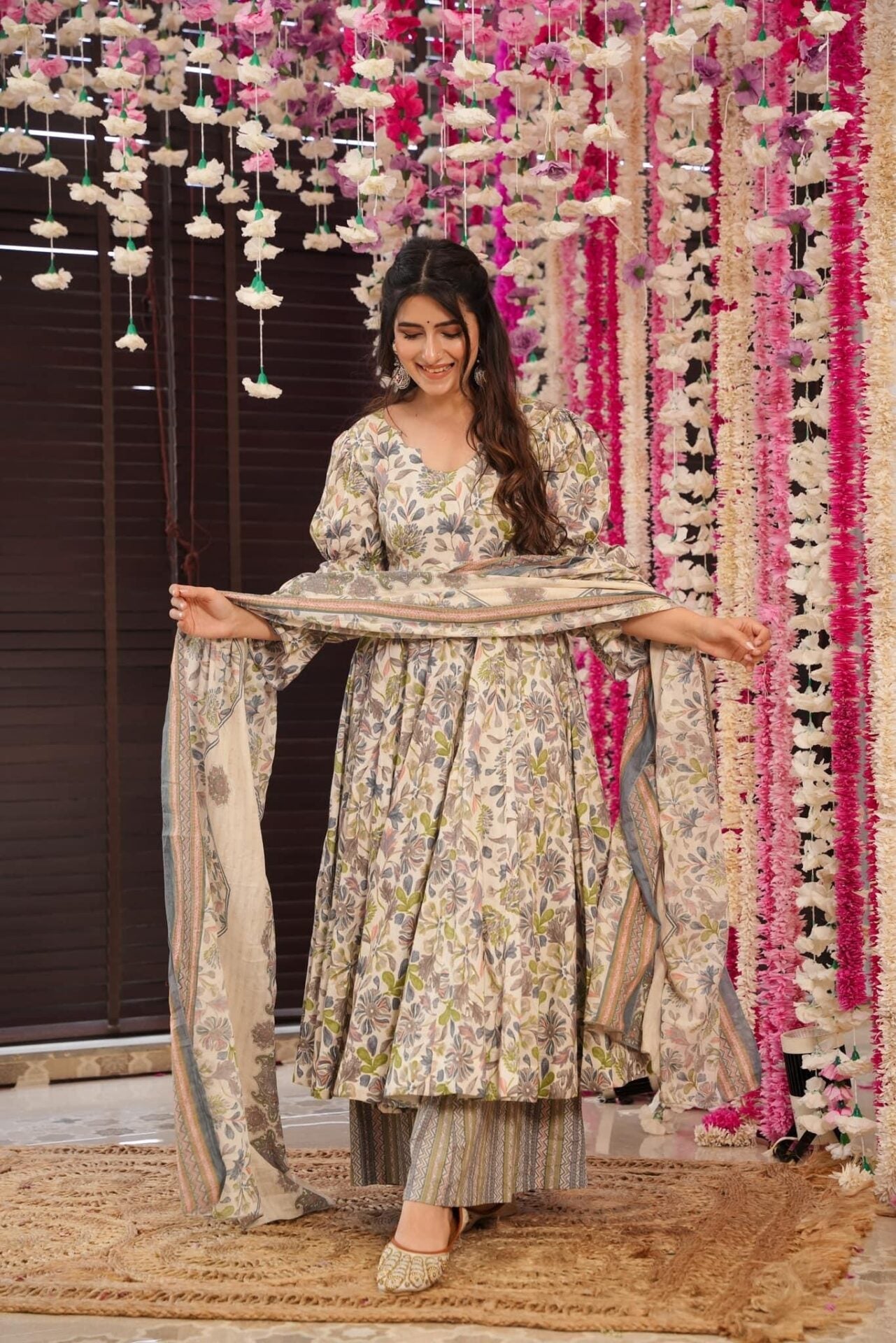 Green leaf print cotton suit set Green Cotton Suit Set Green leaf print cotton suit set Green Cotton Suit Set