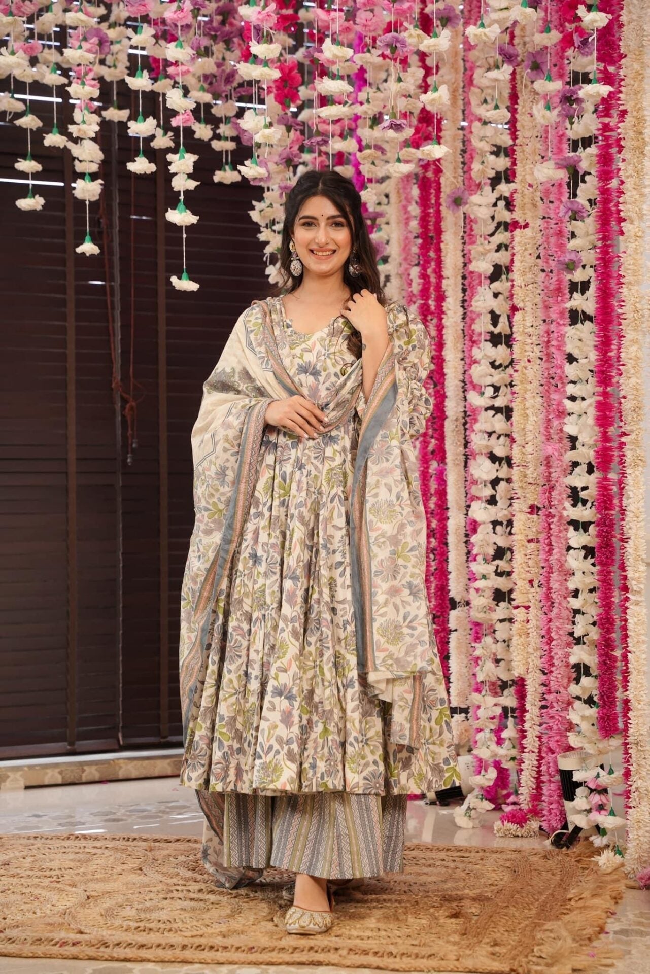 Green leaf print cotton suit set Green Cotton Suit Set Green leaf print cotton suit set Green Cotton Suit Set