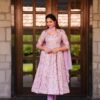 Image of graceful cascade georgette suit set Georgette Suit Set displayed with matching accessories and styling for ethnic wear collection.
