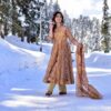 Image of Ethane chanderi suit set Chanderi Suit Set displayed with matching accessories and styling for ethnic wear collection.