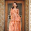 Image of DARSHI GEORGETTE KURTA-PALAZZO SET Georgette Kurta Set displayed with matching accessories and styling for ethnic wear collection.
