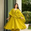 Image of Kairavi Mustard Suit Set Earthy Mustard Embroidered Kurta with Sharara and Dupatta displayed with matching accessories and styling for ethnic wear collection.