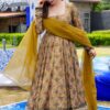 Image of Devika embroidered heavy maxi set  Kurta Set displayed with matching accessories and styling for ethnic wear collection.