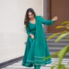 Image of Lagoon Breeze Cotton Suit Set Refreshing Sky Blue Cotton Kurta with Dupatta displayed with matching accessories and styling for ethnic wear collection.