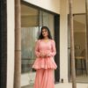 Image of Diksha light embroidered georgette set Georgette Kurta Set displayed with matching accessories and styling for ethnic wear collection.