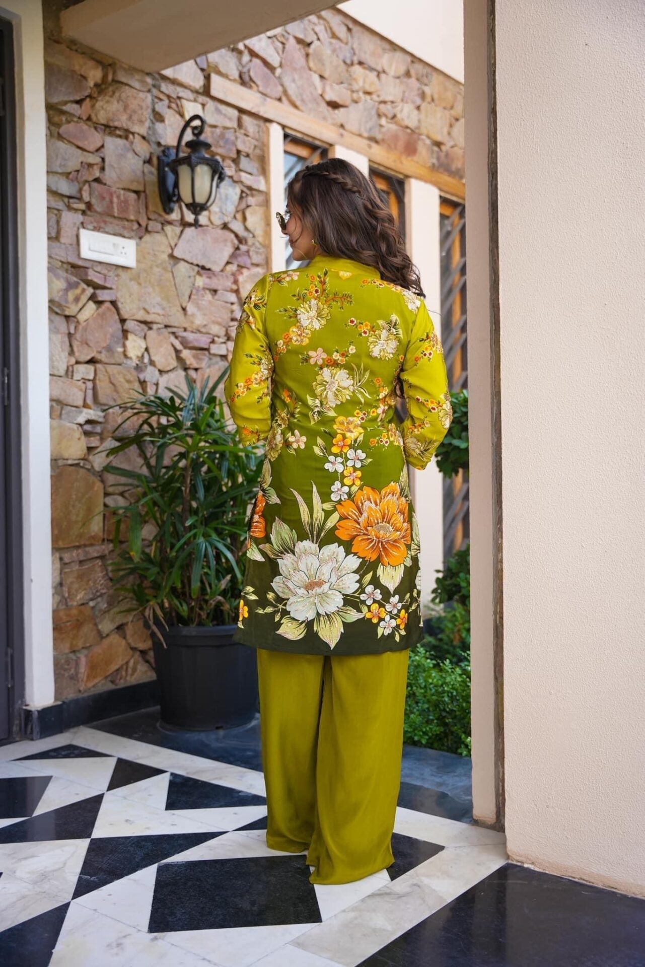 HAZEL GREEN EMBROIDERED SET Green Kurta Set HAZEL GREEN EMBROIDERED SET Green Kurta Set