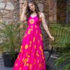 Image of Gravity pink Viscos silk dress Pink Dress displayed with matching accessories and styling for ethnic wear collection.