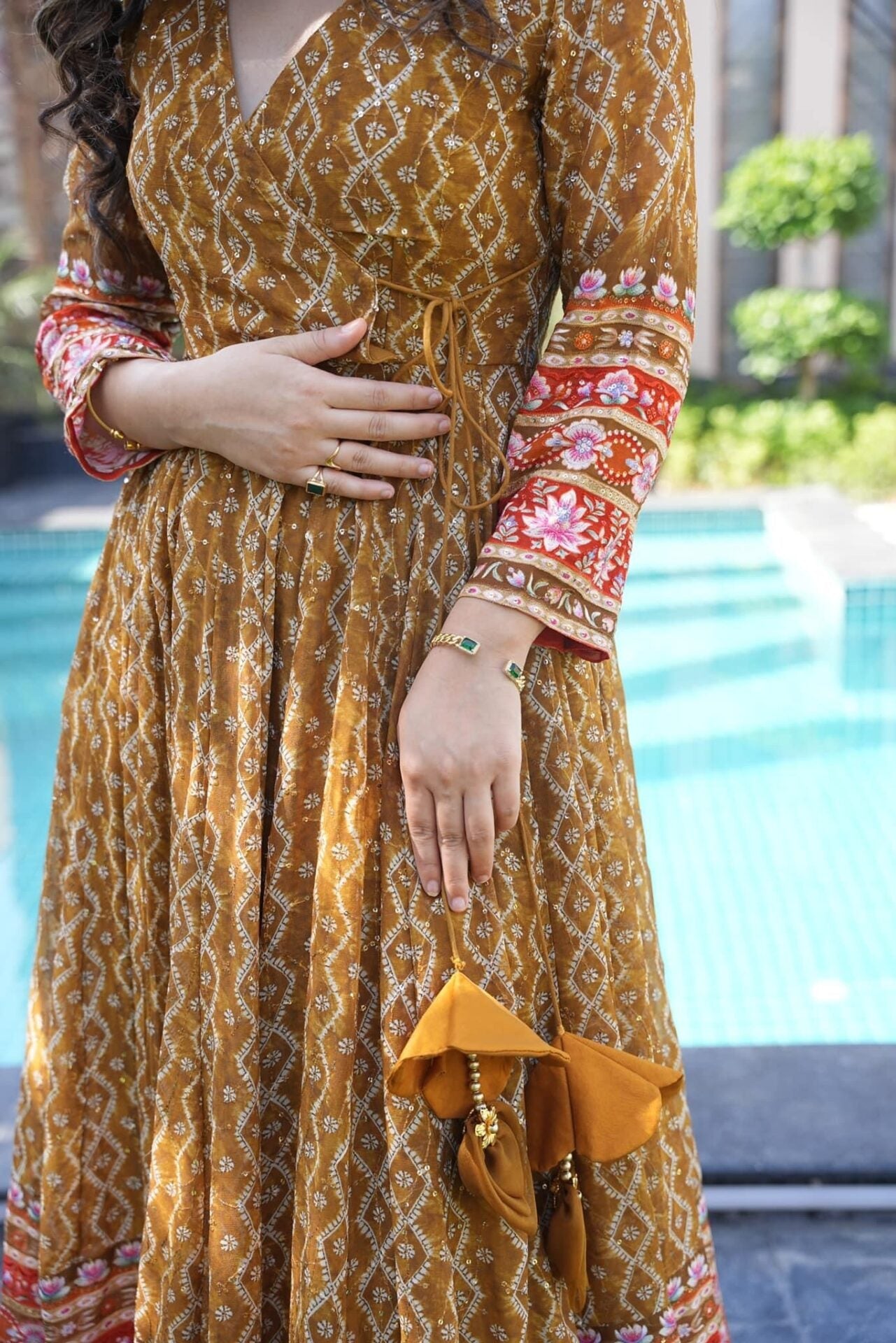 Gauri mustard embroidered suit set Mustard Suit Set Gauri mustard embroidered suit set Mustard Suit Set