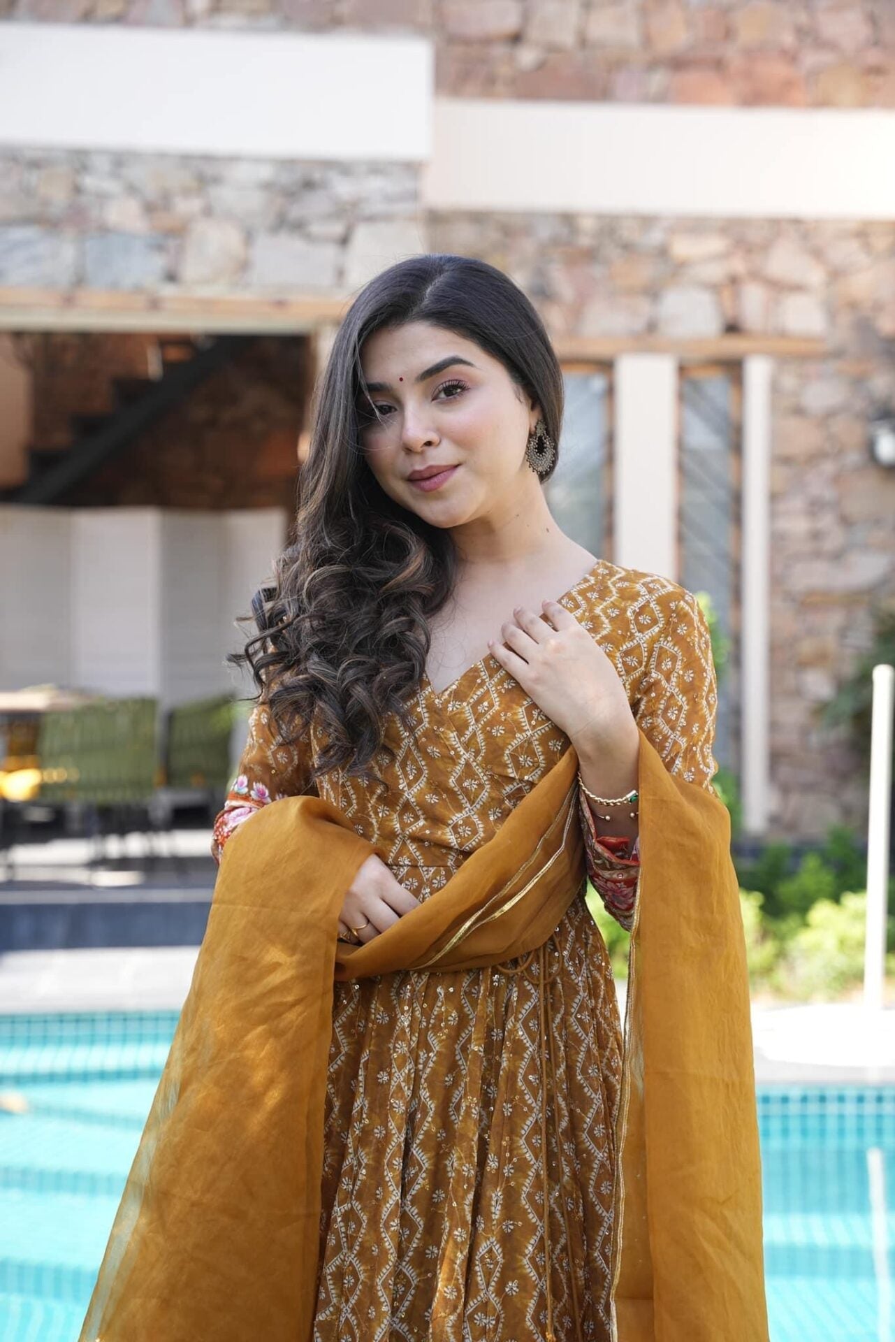 Gauri mustard embroidered suit set Mustard Suit Set Gauri mustard embroidered suit set Mustard Suit Set