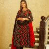 Image of Keshini Rayon Nyra-Cut Set Stylish Black Rayon Kurta with Nyra Cut and Dupatta displayed with matching accessories and styling for ethnic wear collection.
