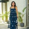 Image of Deep Blue Serenity Kurta Set Blue Kurta Set displayed with matching accessories and styling for ethnic wear collection.
