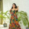 Image of Ethereal soft muslin maxi  Kurta Set displayed with matching accessories and styling for ethnic wear collection.