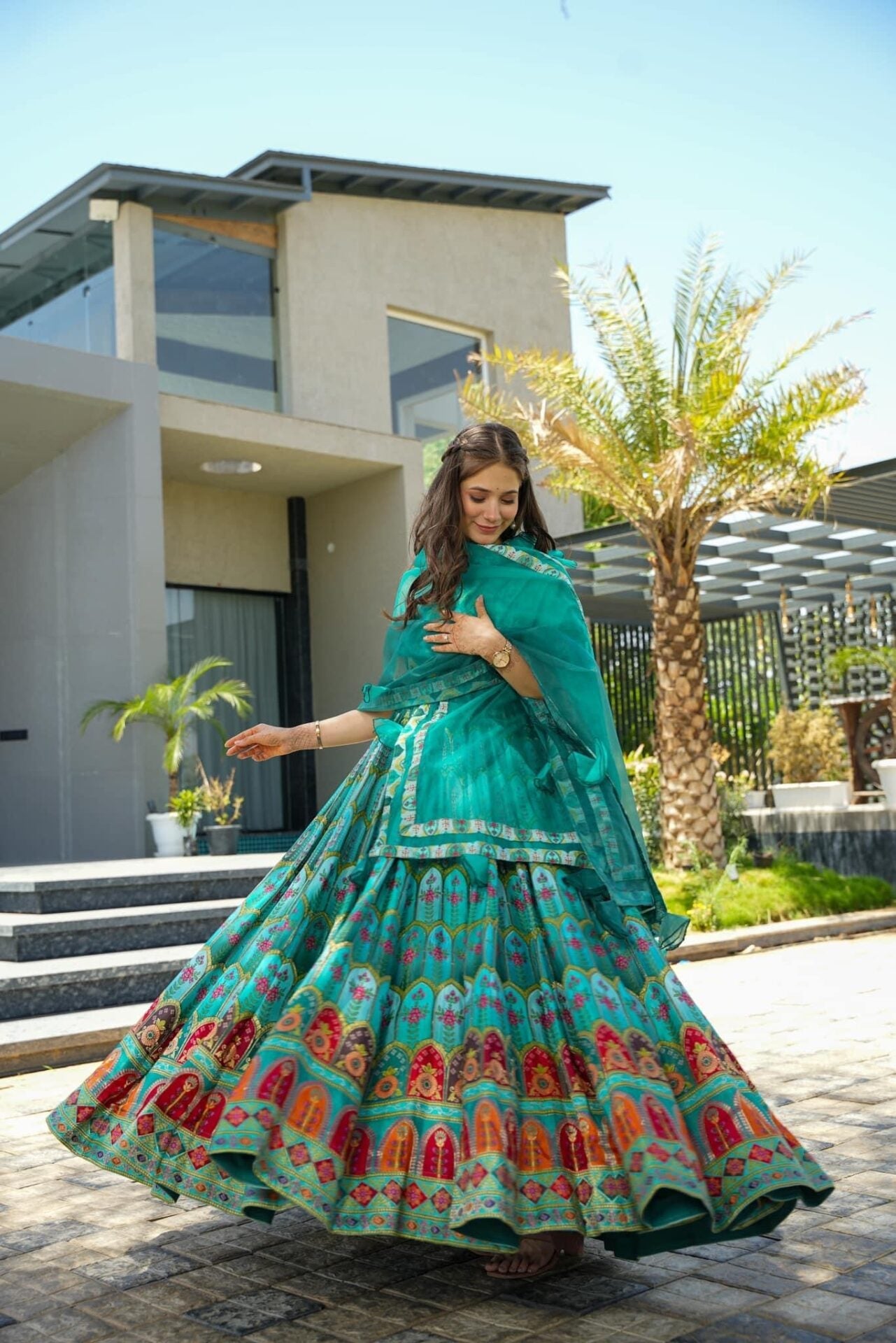 HEAVENLY green heavy maxi set Green Kurta Set HEAVENLY green heavy maxi set Green Kurta Set