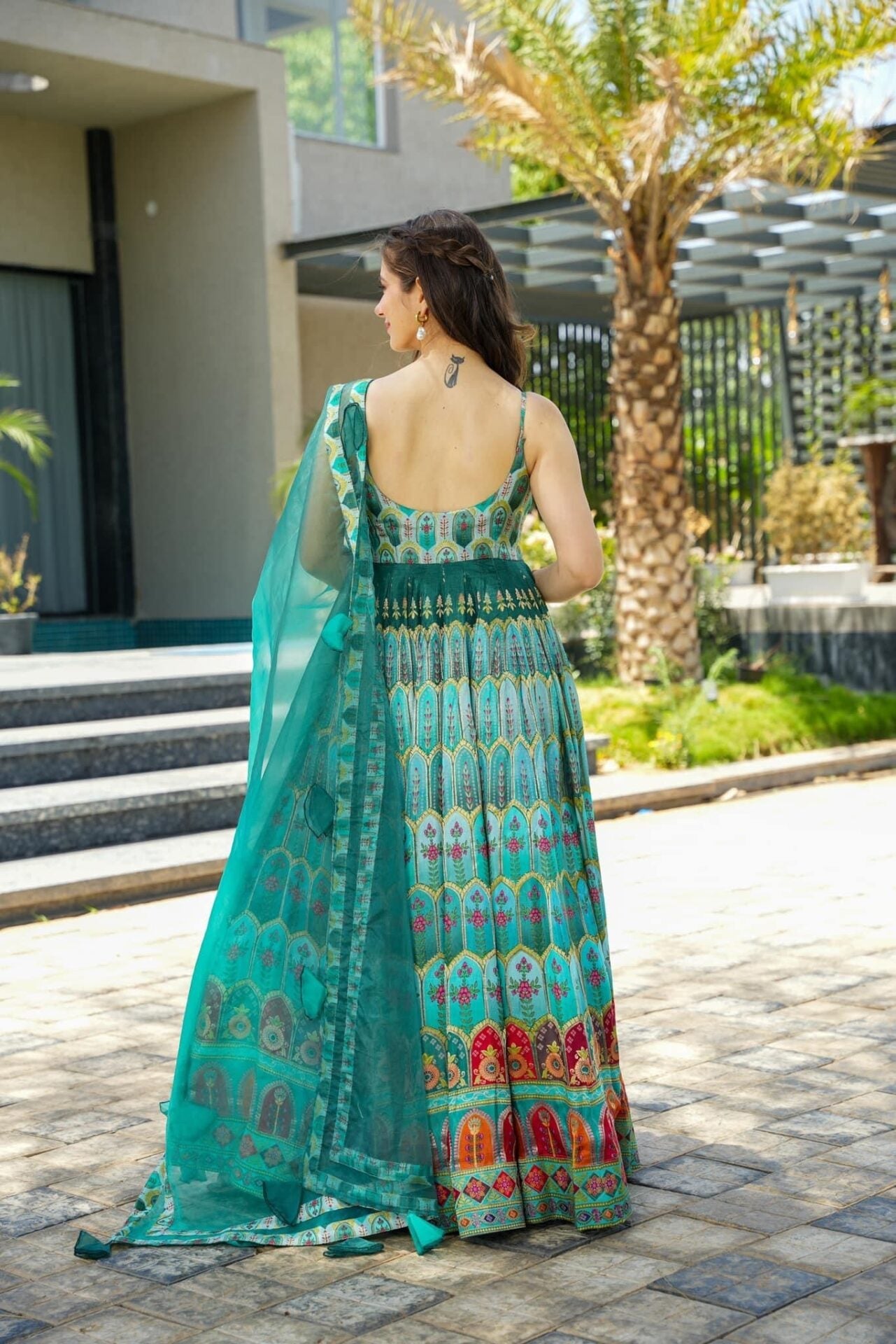 HEAVENLY green heavy maxi set Green Kurta Set HEAVENLY green heavy maxi set Green Kurta Set