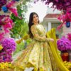 Image of Laurel Floral Chinon Suit Set Floral Embroidered Chinon Kurta with Matching Dupatta displayed with matching accessories and styling for ethnic wear collection.