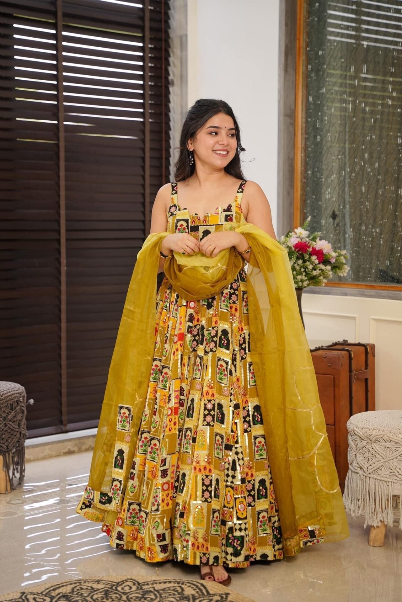 Gaurangi yellow heavy maxi set Yellow Kurta Set Gaurangi yellow heavy maxi set Yellow Kurta Set