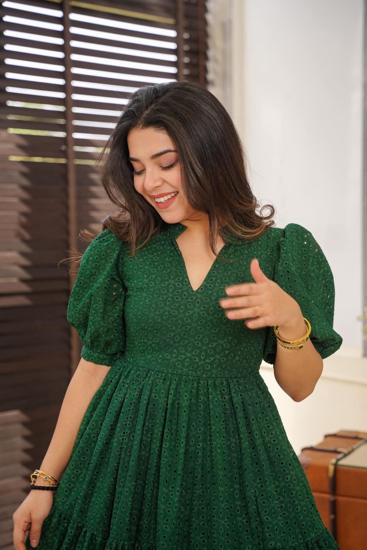 Garnet green cotton dress Green Cotton Dress Garnet green cotton dress Green Cotton Dress