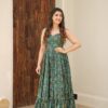 Image of Gauhar green muslin maxi Green Kurta Set displayed with matching accessories and styling for ethnic wear collection.