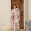 Image of Ivory Cotton Kurta Set Classic Ivory Straight Kurta with Trousers and Dupatta displayed with matching accessories and styling for ethnic wear collection.