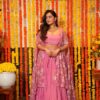 Image of Gautami pink croptop-shrug set Pink Shrug Set displayed with matching accessories and styling for ethnic wear collection.