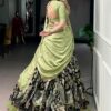 Black Kalamkari Silk Festive Lehenga | Ethnic Race - View 5