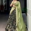 Black Kalamkari Silk Festive Lehenga | Ethnic Race - View 3