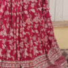 Pink Zari Work Pure Viscose Jacquard Lehenga Choli - View 6