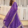 Lavender Wedding Lehenga Choli with Viscose Jacquard Embroidery | Ethnic Race - View 5