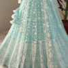 Sky Blue Embroidered Lehenga Choli for Parties | Ethnic Race - View 5