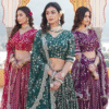 Designer Green Lehenga Choli Style for Women Fashion Clothing Online Store Ethnic Race with Embro...