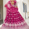 Close-up View of Dark Pink Lehenga Choli Embellishments from Ethnic Race Store for Indian Fashion...