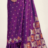 Purple Banarasi Saree for Wedding - View 4