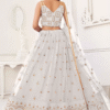 White Embroidered Lehenga Choli Set for Engagement Close-up Detail.jpg