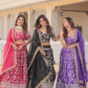 Pink Zari Work Pure Viscose Jacquard Lehenga Choli - View 11