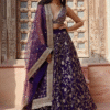 Purple Lehenga Choli Close-up on Intricate Embellishments and Sequins | Ethnic Race