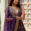 Intricate Sequins and Embellishments Adorn the Purple Lehenga Choli | Ethnic Race