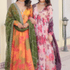 White Anarkali Gown with Dupatta - Digital Print and Embroidery | Ethnic Race - View 15