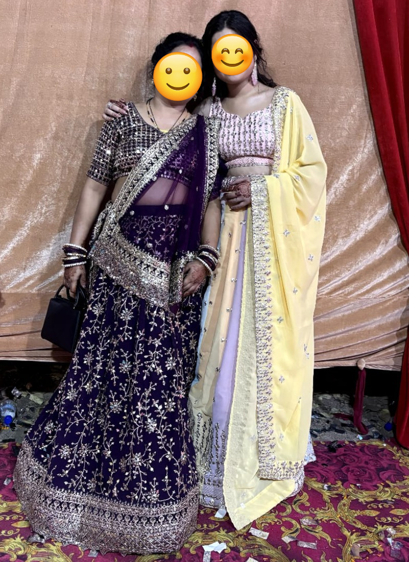 Purple Georgette Lehenga Choli - Party Wear Embroidered Masterpiece | Ethnic Race Purple Georgette Lehenga Choli - Party Wear Embroidered Masterpiece | Ethnic Race