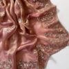 Close-up of saree's elegant border detail